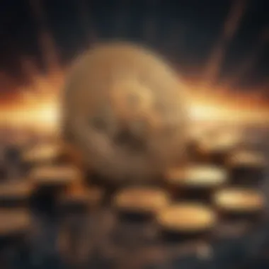 Visual depiction of electronic and cryptocurrency platforms emerging