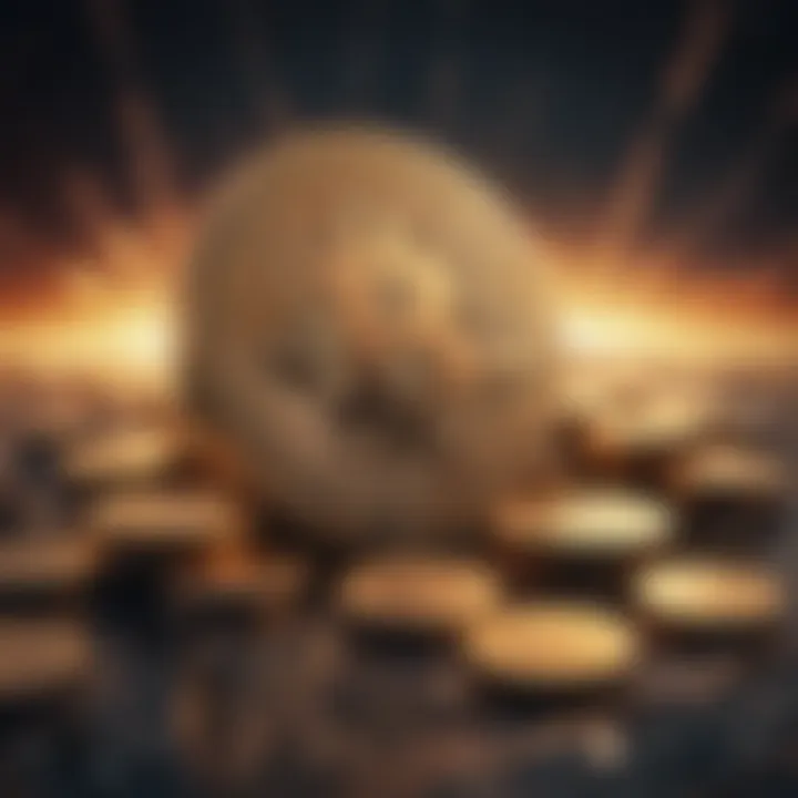 Visual depiction of electronic and cryptocurrency platforms emerging
