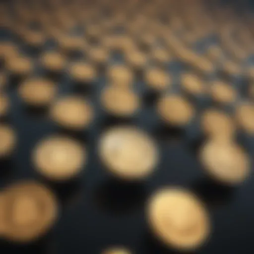 Aerial View of Cryptocurrency Airdrops Abstract representation of cryptocurrency airdrops