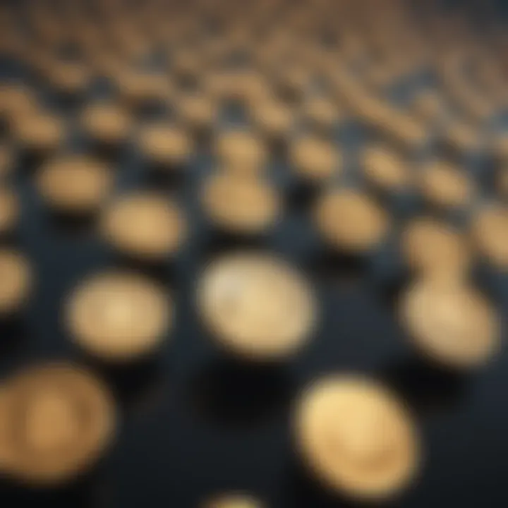 Aerial View of Cryptocurrency Airdrops Abstract representation of cryptocurrency airdrops