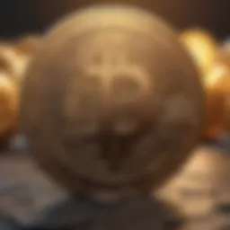 Illustration depicting the concept of millibitcoin (mBTC) in digital form