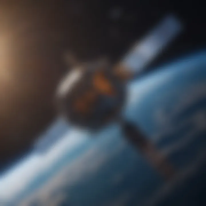 Satellite Constellation Over Earth