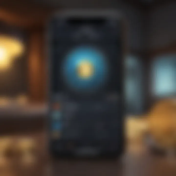 User interface showcasing the functionality of a popular crypto app