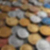 Abstract representation of a diverse array of crypto coins