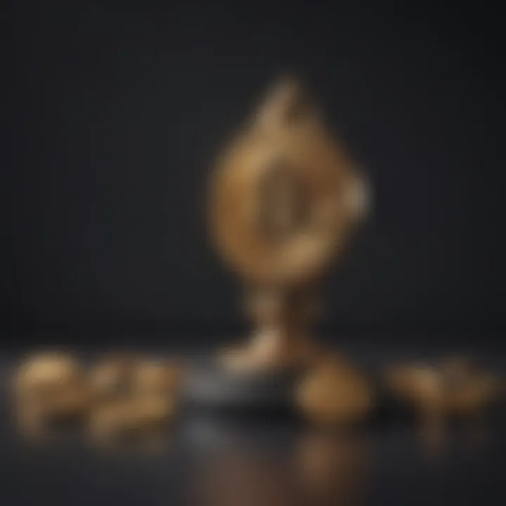 A balance scale symbolizing risks and rewards of cryptocurrency investment