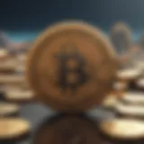 Abstract representation of the cryptocurrency market landscape