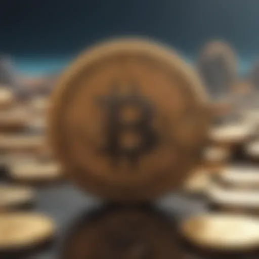 Abstract representation of the cryptocurrency market landscape