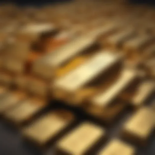 Conceptual representation of digital gold stocks in finance