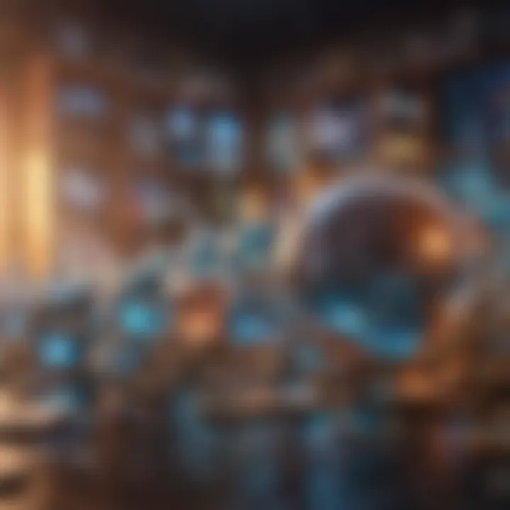 Abstract representation of NFT art market dynamics