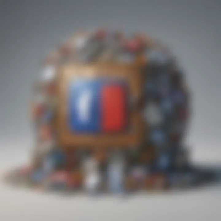 Visual metaphor for the impact of social media on mental health