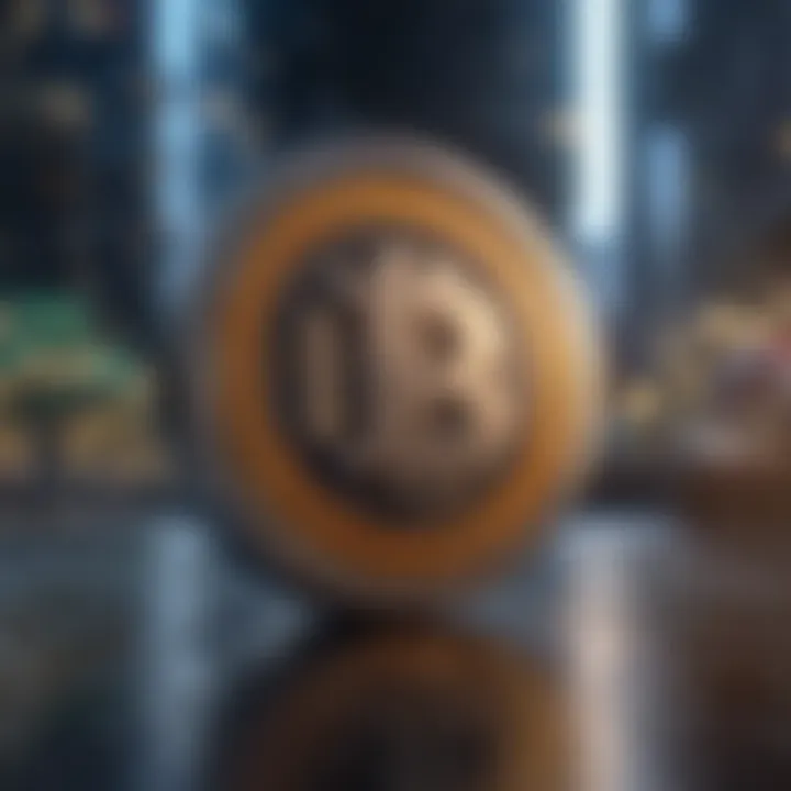 Futuristic depiction of GTE token integration in financial systems