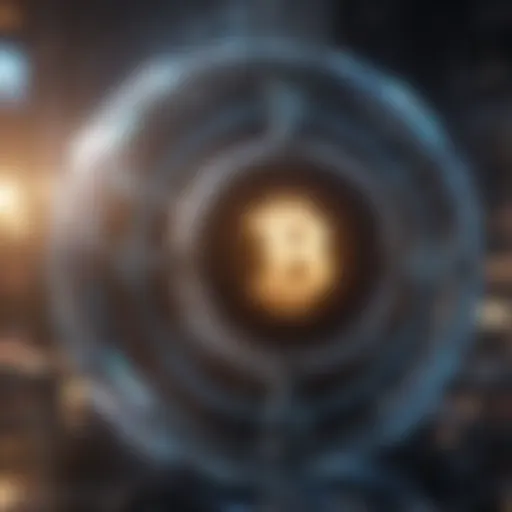 Futuristic Blockchain Network Visualization
