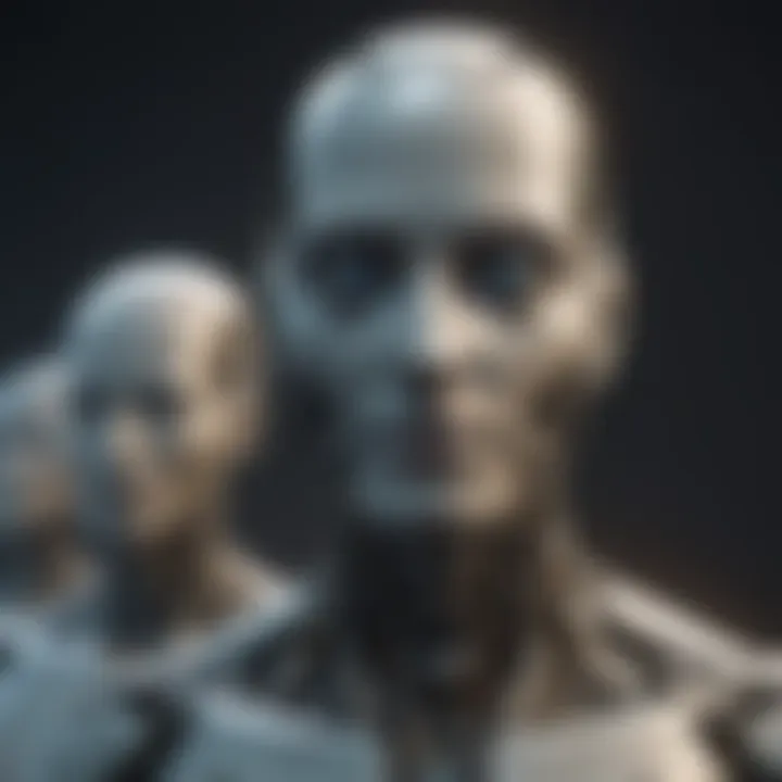 Unveiling the Moral Dilemmas of Artificial Intelligence Ethical debate on AI in abstract form