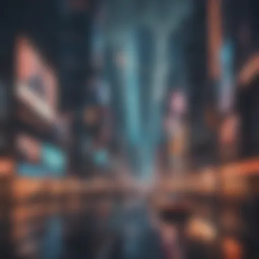 AI technology in futuristic city