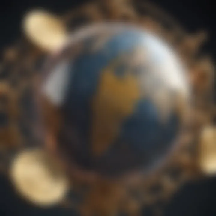 Global economic network illustration