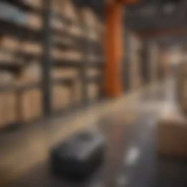 Illustration of the supply chain showing the flow of goods and data enabled by RFID technology.