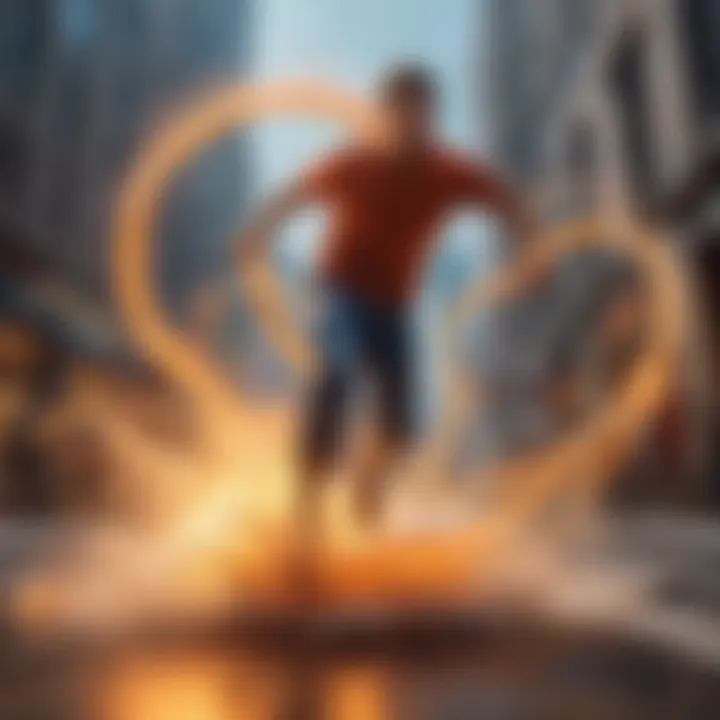 Innovative digital art showcasing dynamic motion and energy