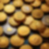 Abstract digital artwork symbolizing the concept of NFT crypto coins