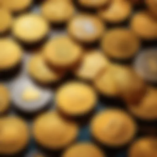 Abstract digital artwork symbolizing the concept of NFT crypto coins