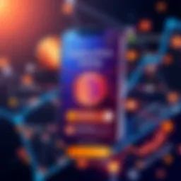 User interface of a cryptocurrency earning app showcasing features