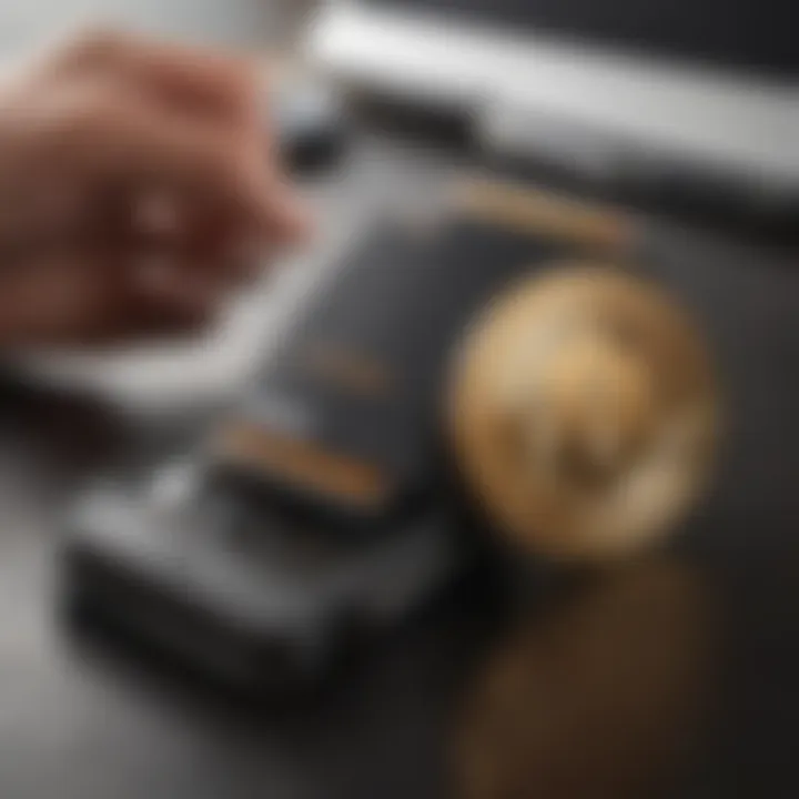 Conceptual image showcasing a digital wallet