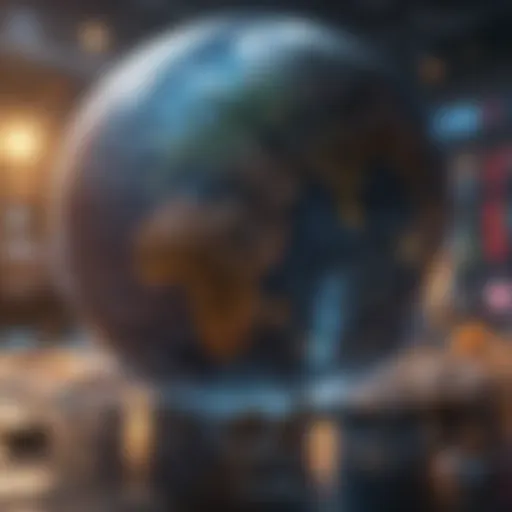 Abstract illustration of global trading network