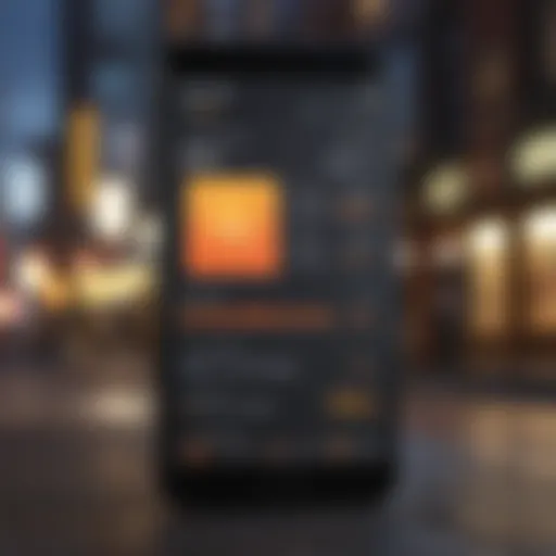 A sleek smartphone displaying a portfolio tracker app interface