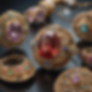 Exquisite Artisan Jewelry Collection Intricate handcrafted jewelry with rare gemstones and intricate designs