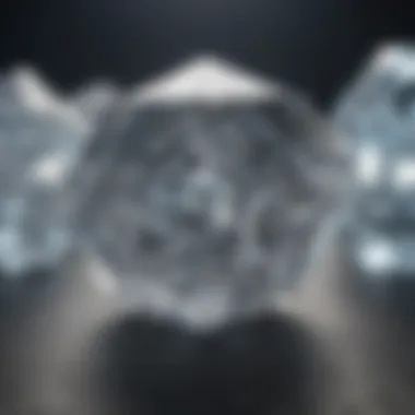 Blockchain ledger visualizing diamond transactions