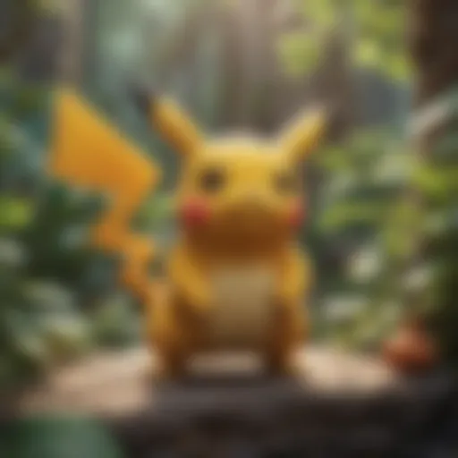 A digital illustration depicting Pokémon characters in a vibrant NFT world