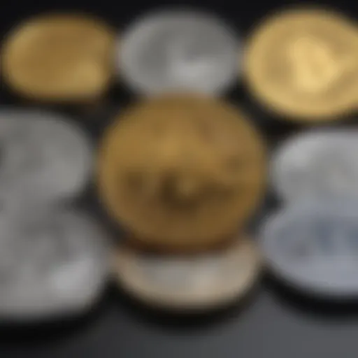 Diverse Altcoins in Cryptocurrency Visual representation of diverse altcoins in the cryptocurrency market