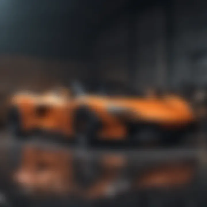 Conceptual representation of NFTs with McLaren branding