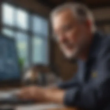 Researcher analyzing data from Oxford Dictionary Online