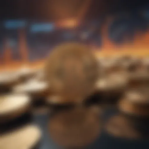 Abstract Conceptual Representation of Cryptocurrency Market Trends