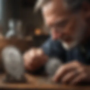 Numismatic Expert Examining Old Coin