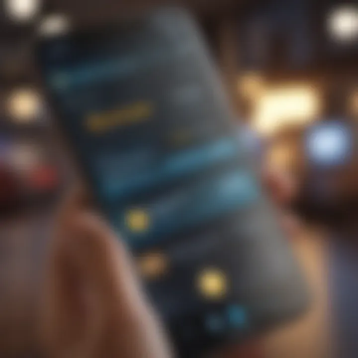 User interface of a digital wallet application