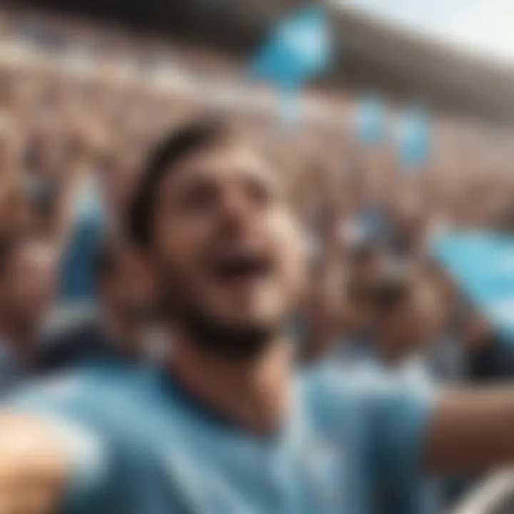 Lazio fans cheering in the stands