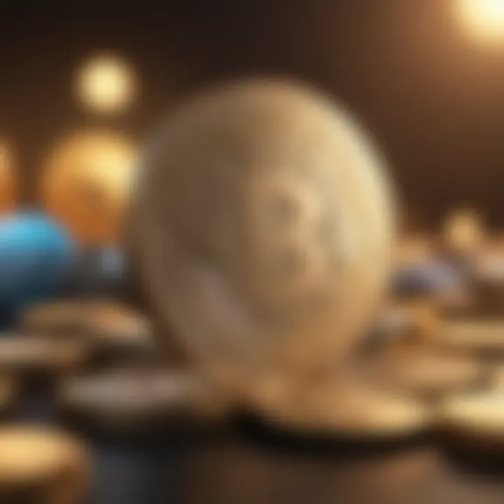 Conceptual illustration showing benefits of stablecoins