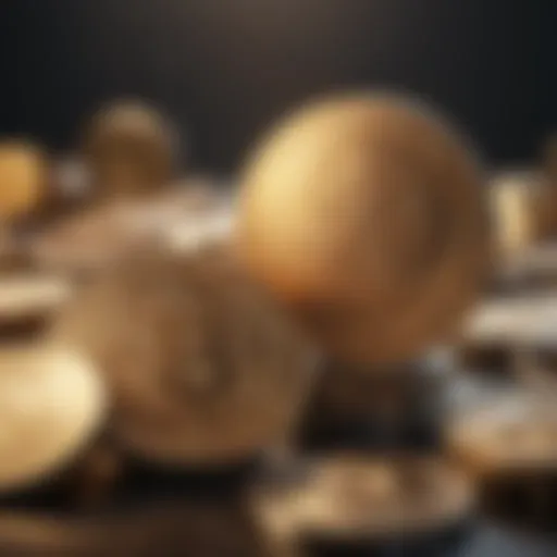 Abstract representation of stablecoin market dynamics