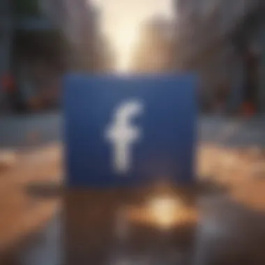 Conceptual illustration depicting the impact of Facebook on digital communication