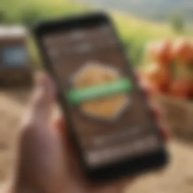 Illustration of the Farmersonly app logo on a smartphone