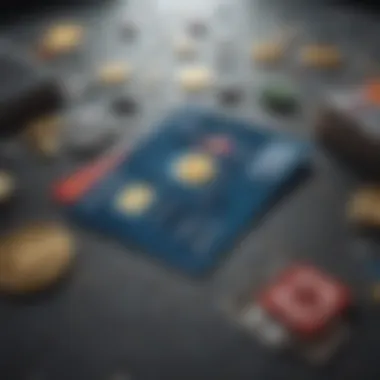 Financial control concept with prepaid credit cards