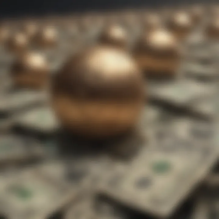 Illustration portraying financial market volatility due to currency changes