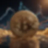 Abstract representation of cryptocurrency market fluctuations