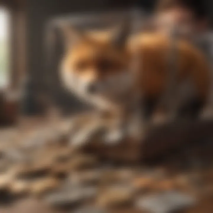 Conceptual visualization of collectors engaging with Fox NFT in the art market