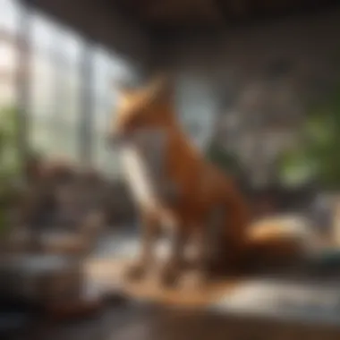 Futuristic interpretation of Fox NFT reshaping the landscape of art ownership