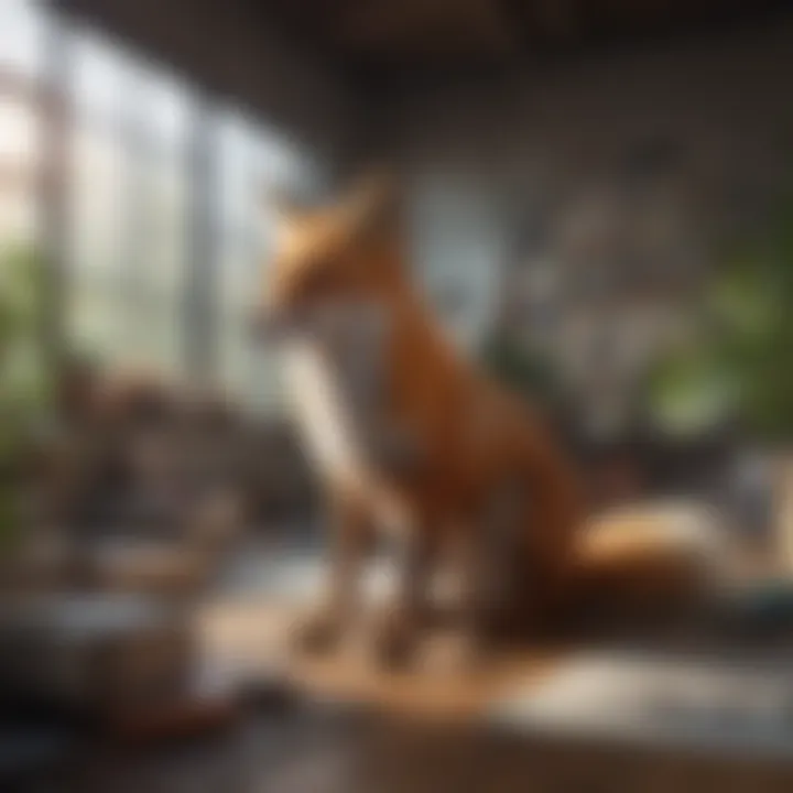 Futuristic interpretation of Fox NFT reshaping the landscape of art ownership