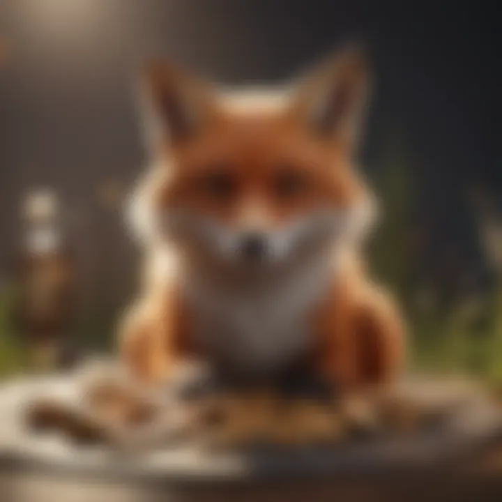 An illustrated concept of savings inspired by a fox theme