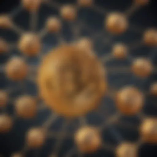 Illustration showing intricate network connections representing fractional ownership in cryptocurrency
