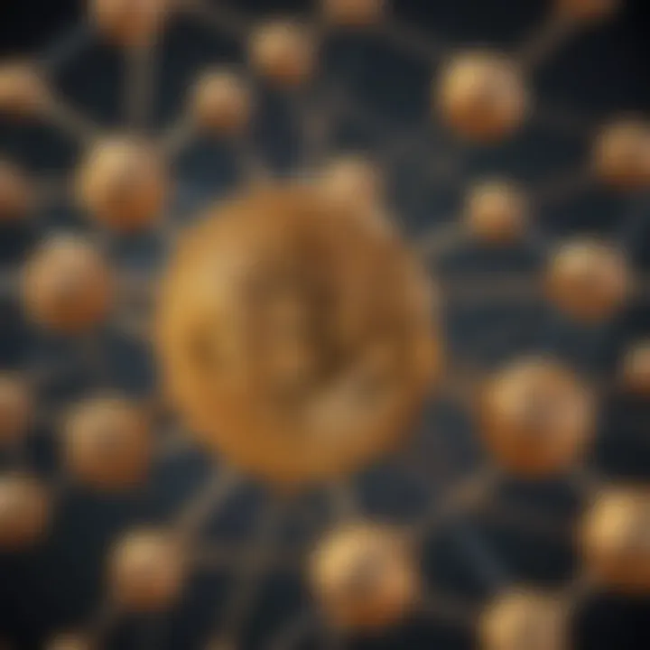 Illustration showing intricate network connections representing fractional ownership in cryptocurrency